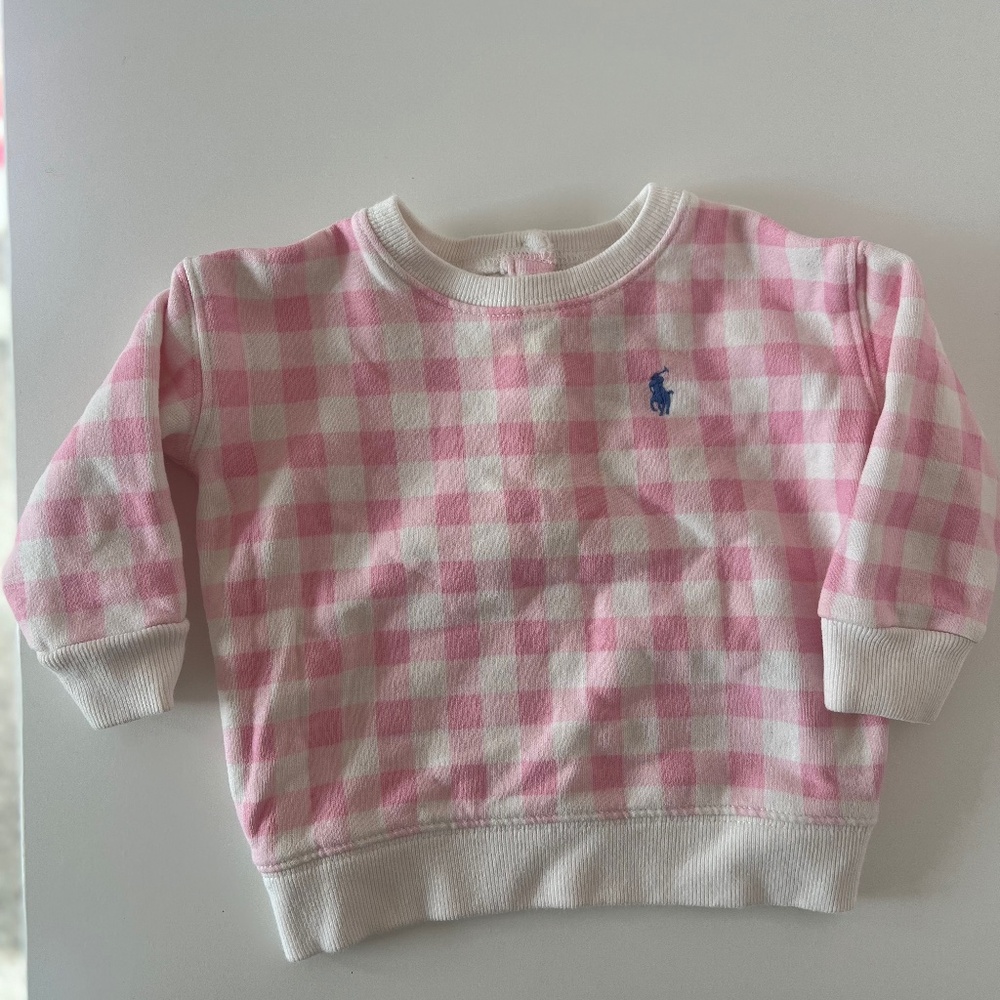 Gingham Fleece Sweatshirt
